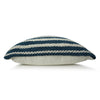 Hand-Woven Blue & White Boho Moroccan Decorative Throw Pillow - 17x17